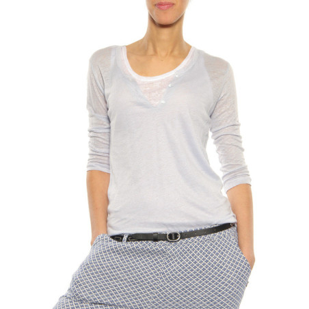 T-Shirt ”Double” Majestic Filatures light blue